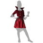 Déguisement Vampire Bordeau Fille Enfant 10-12 Ans pour Halloween - Robe Dracula avec Collerette et Manches Blanches en Polyester