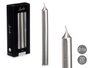Acorde Set de 8 Bougies Argenté 20 cm Durée 8 Heures (Set de 12)