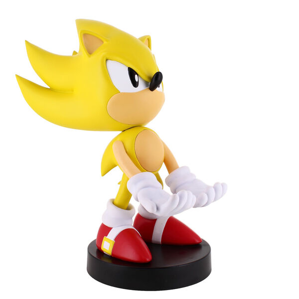 EXQUISITE GAMING Cable Guy Porte-Figurine de Sujetion et Recharge Sub Super Sonic - Sonic 21 cm, Compatible PS5 DualSense, Xbox Series S/X, iPhone et Smartphones