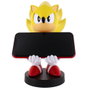 EXQUISITE GAMING Cable Guy Porte-Figurine de Sujetion et Recharge Sub Super Sonic - Sonic 21 cm, Compatible PS5 DualSense, Xbox Series S/X, iPhone et Smartphones