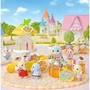 Sylvanian Families - Stand de jus de fruits La fête foraine - Coffret avec chariot à jus portable et accessoires - Jeu pour enfants dès 3 ans