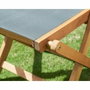 BigBuy Outdoor Lot de 4 chaises de jardin pliantes EDEN en bois d'acacia et textilène gris