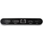 Startechcom Docking Station 7-en-1 USB-C vers double DisplayPort 4K 60Hz RJ-45 Gigabit Ethernet USB 3.0 Noir
