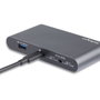 Startechcom Docking Station 7-en-1 USB-C vers double DisplayPort 4K 60Hz RJ-45 Gigabit Ethernet USB 3.0 Noir