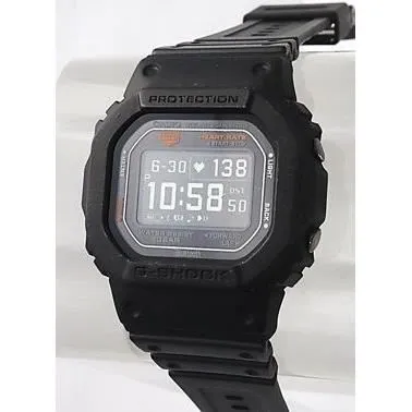 Casio G-Shock DW-H5600-1ER Montre connectée sportive avec cardiofréquencemètre optique GPS et suivi d'entraînement - Noir