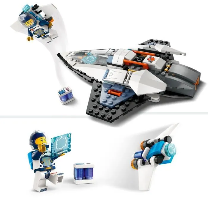 LEGO 60430 City Vaisseau Interstellaire - Jeu de Construction Spatial avec Astronaute Minifigurine et Drone Robotique, Jouet Créatif Enfant 6 Ans et Plus