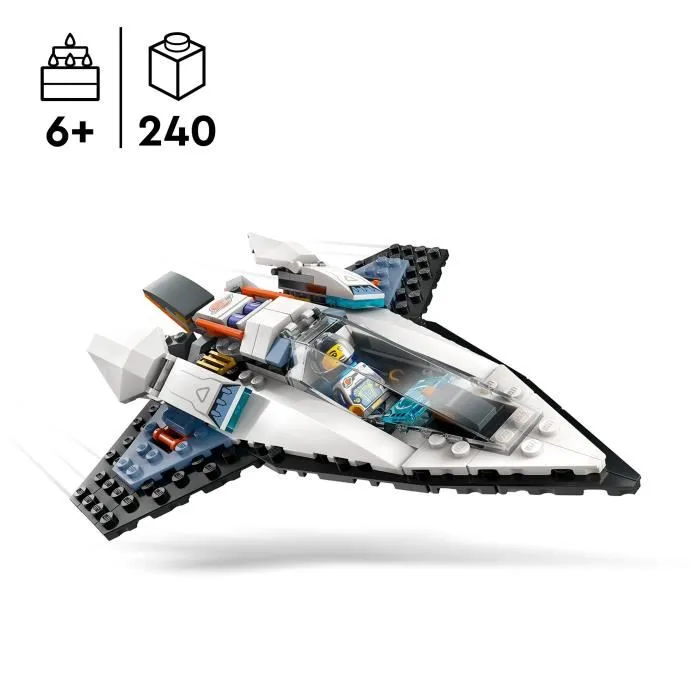 LEGO 60430 City Vaisseau Interstellaire - Jeu de Construction Spatial avec Astronaute Minifigurine et Drone Robotique, Jouet Créatif Enfant 6 Ans et Plus