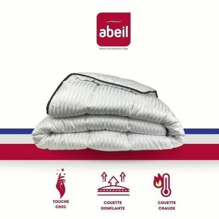 Abeil Couette chaude Confort Hôtelier en microfibre noire 240 x 260 cm
