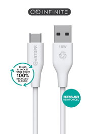 eSTUFF Câble USB-C vers USB-A INFINITE 2 m Blanc