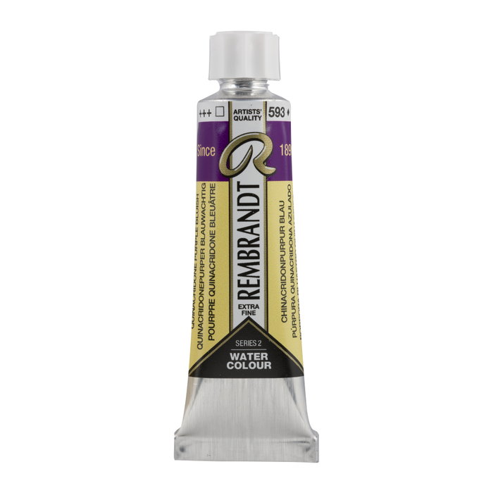 Rembrandt Aquarelle en tube Pourpre Quinacridone Azulado 593, 10 ml Rembrandt Aquarelle en tube Pourpre Quinacridone Azulado 593, 10 ml