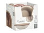 Vessia Assiette Creuse Gres Terre Cuite Avec Bord 20,5 cm Gris - Compatible Lave-Vaisselle (Set de 24)