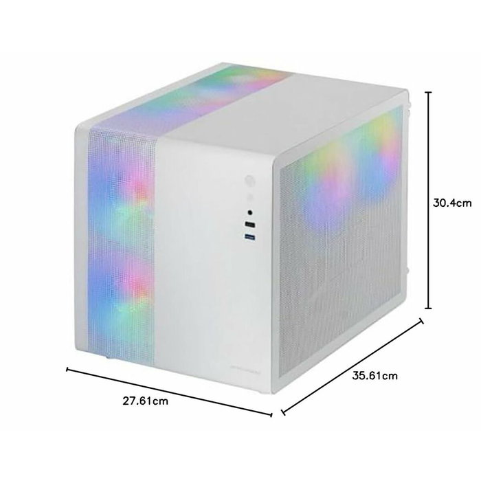 Boîtier ATX semi-tour Mars Gaming MC400W Blanc Noir Boîtier ATX semi-tour Mars Gaming MC400W Blanc Noir