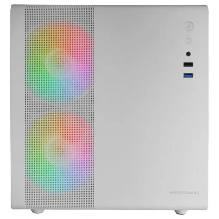 Mars Gaming MC-400 Boîtier PC Micro-ATX Blanc, Ventilateurs LED Fixes, Panneau Verre Trempé Mars Gaming MC-400 Boîtier PC Micro-ATX Blanc, Ventilateurs LED Fixes, Panneau Verre Trempé