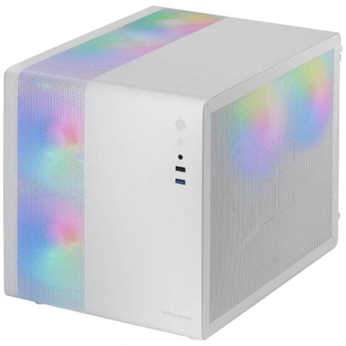 Mars Gaming MC-400 Boîtier PC Micro-ATX Blanc, Ventilateurs LED Fixes, Panneau Verre Trempé Mars Gaming MC-400 Boîtier PC Micro-ATX Blanc, Ventilateurs LED Fixes, Panneau Verre Trempé
