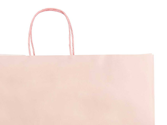 Pincello Sac en Papier Rose Palo Medium 32x50 cm avec Code à Barres Imprimé (Set de 100)