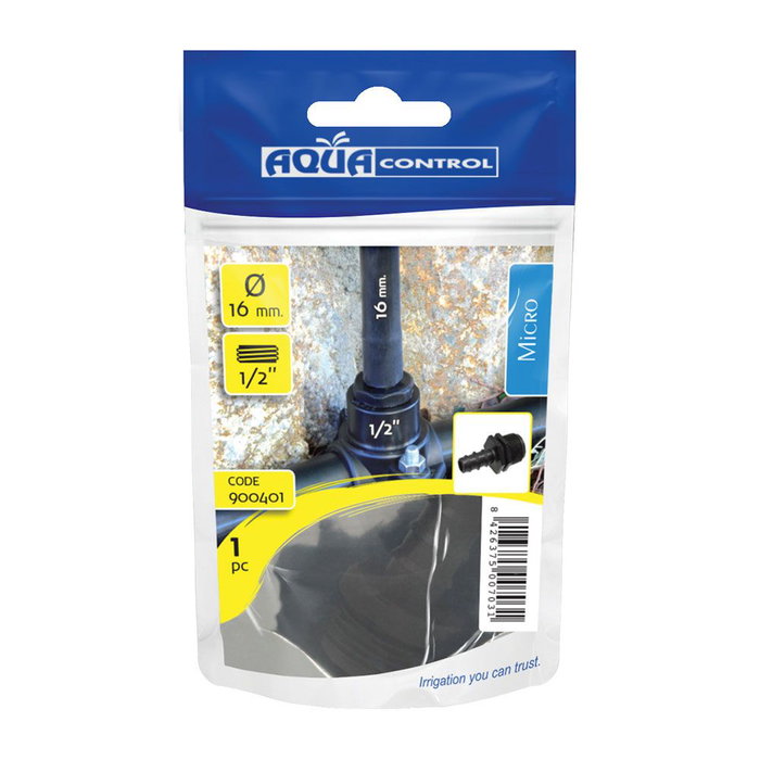 Aqua Control Adaptateur mâle tube ø16 mm à filetage ½ pulg