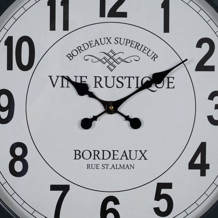BigBuy Home Horloge Murale Blanc Noir Fer 70 x 70 x 6,5 cm BigBuy Home Horloge Murale Blanc Noir Fer 70 x 70 x 6,5 cm