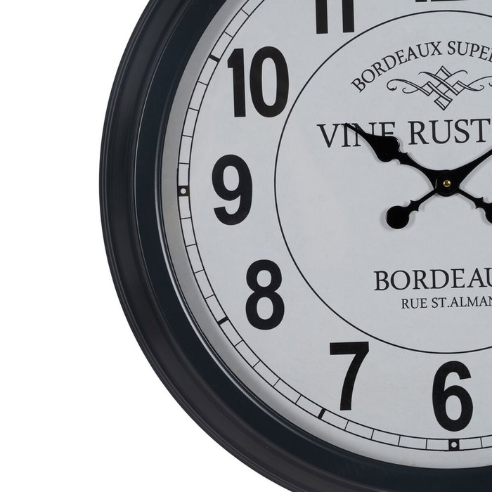 BigBuy Home Horloge Murale Blanc Noir Fer 70 x 70 x 6,5 cm BigBuy Home Horloge Murale Blanc Noir Fer 70 x 70 x 6,5 cm