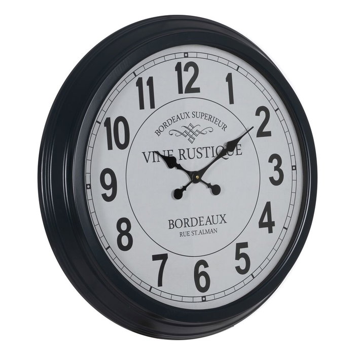BigBuy Home Horloge Murale Blanc Noir Fer 70 x 70 x 6,5 cm BigBuy Home Horloge Murale Blanc Noir Fer 70 x 70 x 6,5 cm