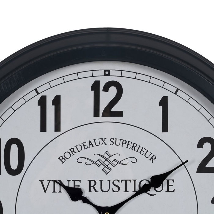 BigBuy Home Horloge Murale Blanc Noir Fer 70 x 70 x 6,5 cm BigBuy Home Horloge Murale Blanc Noir Fer 70 x 70 x 6,5 cm