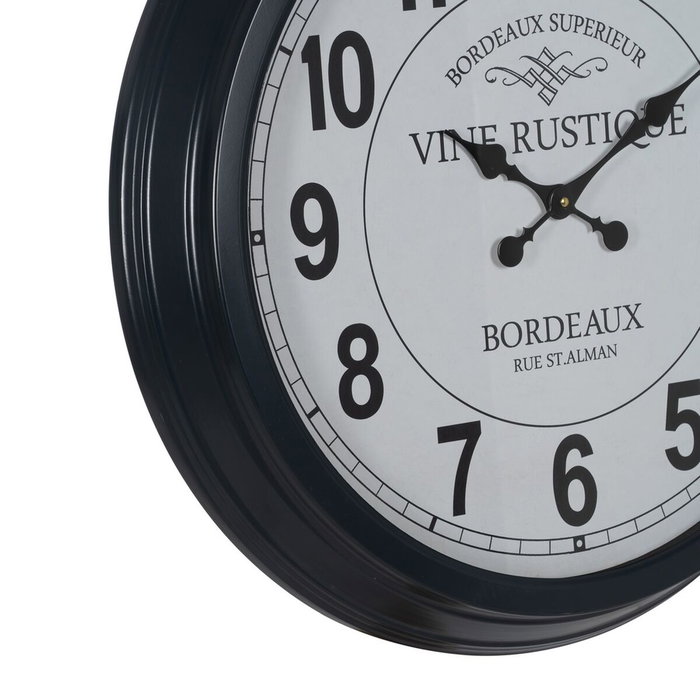 BigBuy Home Horloge Murale Blanc Noir Fer 70 x 70 x 6,5 cm BigBuy Home Horloge Murale Blanc Noir Fer 70 x 70 x 6,5 cm