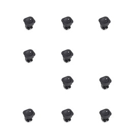 Emuca Lot de 10 interrupteurs à encastrer Noir
