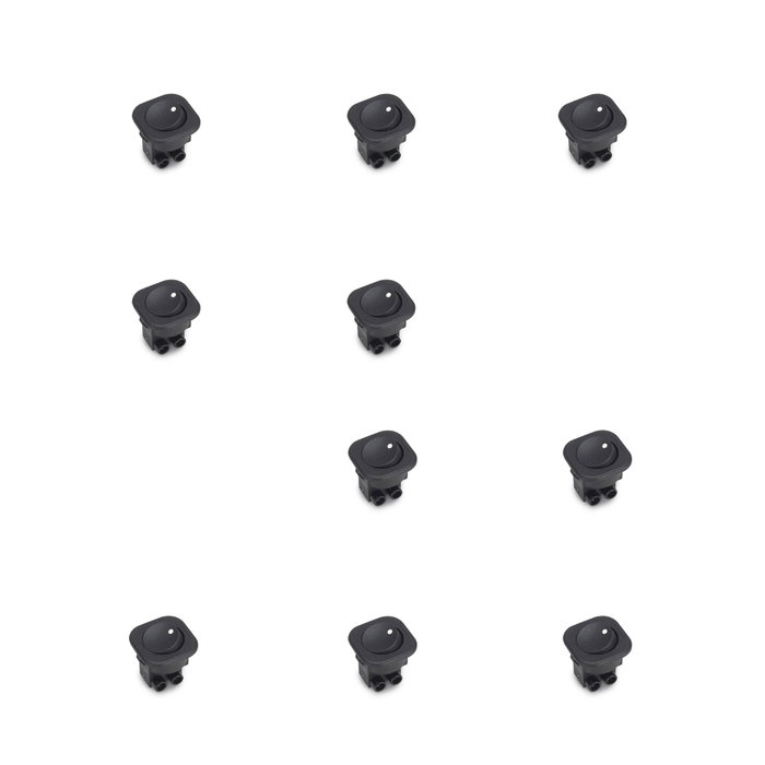 Emuca Lot de 10 interrupteurs à encastrer Noir Emuca Lot de 10 interrupteurs à encastrer Noir