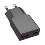 Mars Gaming MDGAN30 Chargeur Murale 30W GaN QC 3.0 PD 3.0 USB-C USB-A Noir Compact Rapide