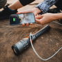Nebo Lampe torche LED rechargeable Davinci 8000 - 8000 lumens, zoom 4x, powerbank USB, étanche IP67, noir/orange