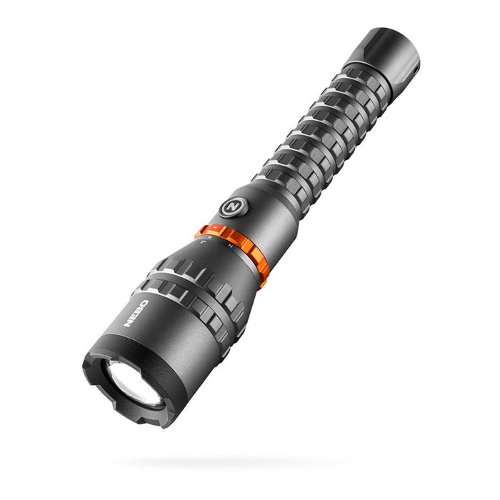 Nebo Lampe torche LED rechargeable Davinci 8000 - 8000 lumens, zoom 4x, powerbank USB, étanche IP67, noir/orange Nebo Lampe torche LED rechargeable Davinci 8000 - 8000 lumens, zoom 4x, powerbank USB, étanche IP67, noir/orange