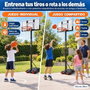 JugaToys Canasta de baloncesto avec pied, ballon gonflable et gonfleur