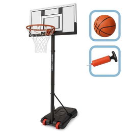 JugaToys Canasta de baloncesto avec pied, ballon gonflable et gonfleur