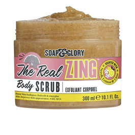 Soap & Glory LE VRAI ZING Gommage Corporel 300 ml, Sel Marin, Sucre, AHA et Parfum d'Agrumes Revitalisant