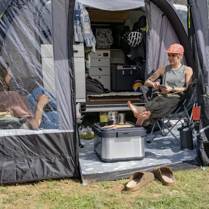 Kampa Sprint Air - Auvent gonflable compact pour van et camping-car, toile Weathershield 68D, structure Kampa AIR, entrée pluie généreuse - Idéal pour s'abriter rapidement