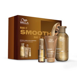 Wella Professionals Set Lisse Ultime 3 pièces - Shampoing 250ml, Masque 75ml, Huile 30ml - Anti-Frisottis, Douceur et Éclat