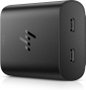 HP Chargeur 65 W GaN USB-C Double Port Compatible Ordinateur Portable et Appareils Mobiles