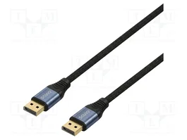SAVIO Câble DisplayPort 2.1 textile 2m noir