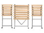 Ibergarden Set 3 pièces Table 2 chaises Acacia et Métal 96x19x53 cm