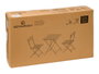 Ibergarden Set 3 pièces Table 2 chaises Acacia et Métal 96x19x53 cm