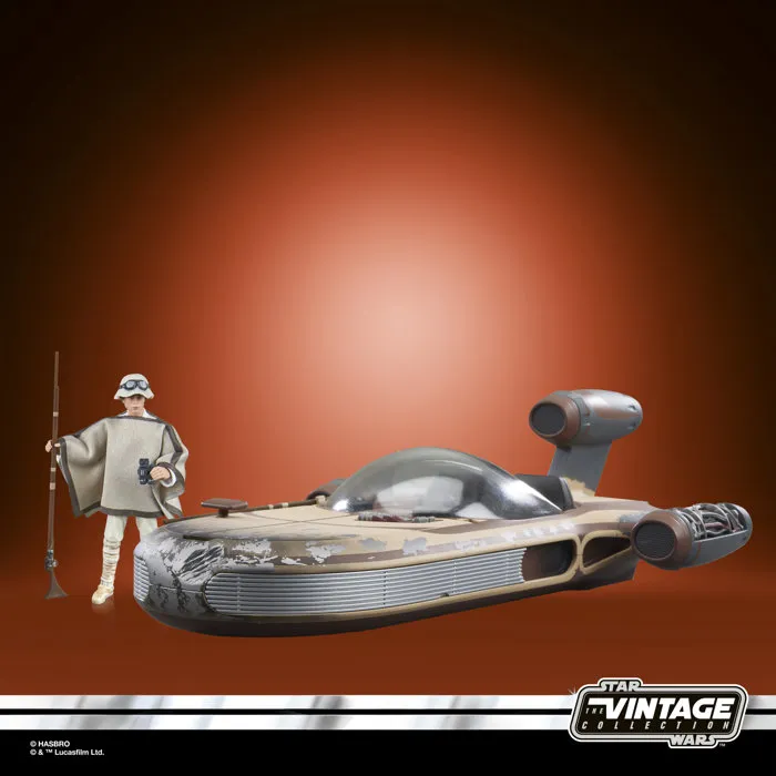 Hasbro - Star Wars The Vintage Collection - Figurine Landspeeder de Luke Skywalker avec véhicule - 9.5 cm - Nouvel Espoir