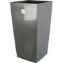 Riviera Pot de fleurs Nuance carré 28 x 28 x 52 cm Capacité 31 L Gris pailleté - Sans soucoupe
