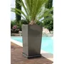 Riviera Pot de fleurs Nuance carré 28 x 28 x 52 cm Capacité 31 L Gris pailleté - Sans soucoupe