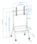 Tooq Support Sol Avec Roulettes iDREAMS pour TV 37"-86" FS20206M-B Noir