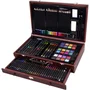 MGM Mallette Artistique XXL Main d'Artiste - Kit Complet de 140 Pièces pour Dessin et Peinture avec Crayons, Peinture, Pinceaux - Activités Manuelles et Art Plastiques