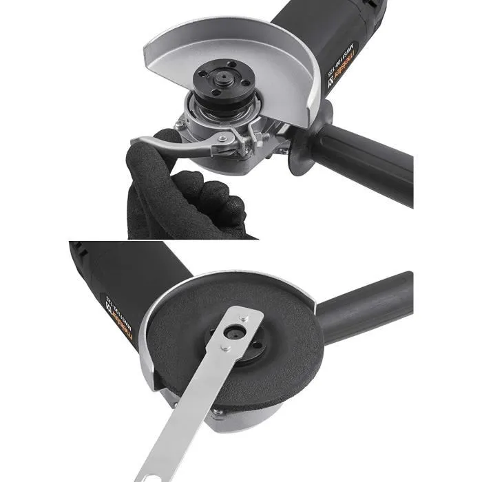Meister Meuleuse d'angle 1100 W - Diamètre 125 mm - Vitesse 12000 tr/min - Poignée latérale 3 positions - Soft-Grip