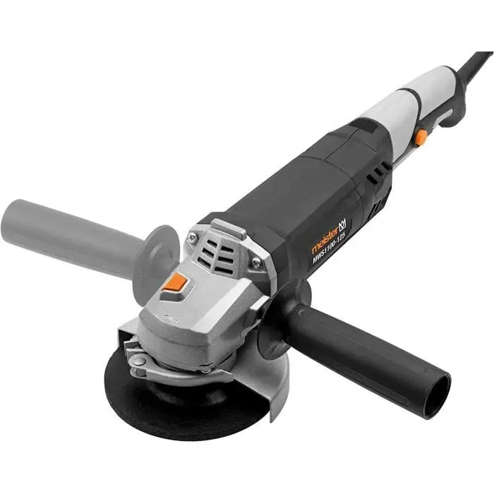 Meister Meuleuse d'angle 1100 W - Diamètre 125 mm - Vitesse 12000 tr/min - Poignée latérale 3 positions - Soft-Grip