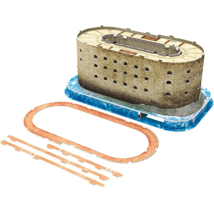 Megableu Puzzle 3D Fort Boyard - 125 pièces - Dès 7 ans - Langue française - Modèle décoratif à assembler