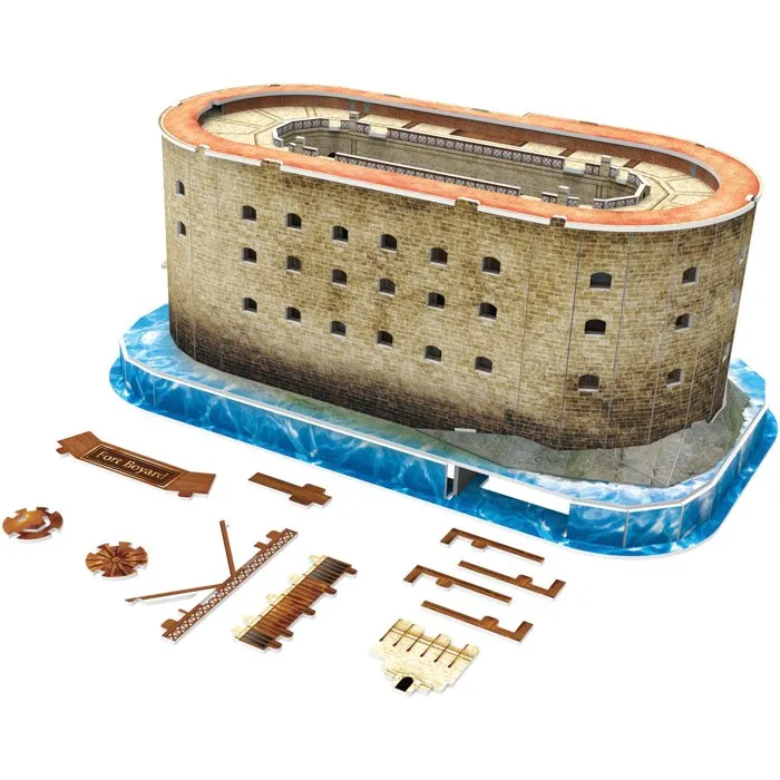 Megableu Puzzle 3D Fort Boyard - 125 pièces - Dès 7 ans - Langue française - Modèle décoratif à assembler