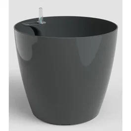 ARTEVASI San Remo SWS 42 BR - Pot de fleurs pour intérieur et extérieur en plastique - Ø42,7 x H39,5 cm - 42,3 litres - Gris anthracite