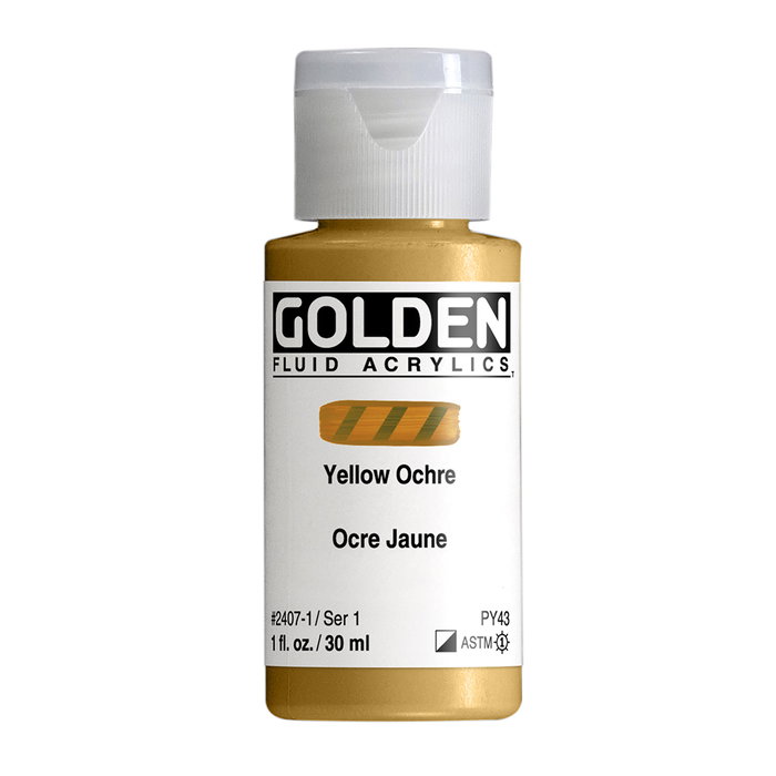Golden Fluid Couleurs Acryliques Ocre Jaune 30 ml Golden Fluid Couleurs Acryliques Ocre Jaune 30 ml
